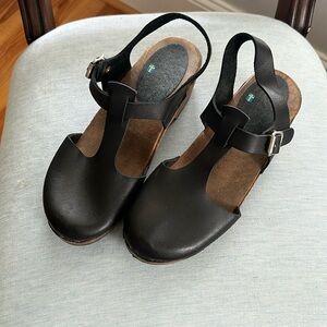 Lotta from Stockholm - size 41 - black Mary Jane clogs